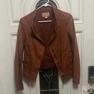 Maurices Women's Brown Leather Jacket